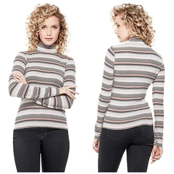 New Guess Cosmo Mock Neck Top SZ M - Picture 1 of 5